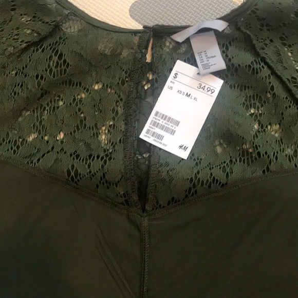 NWT Green Lace Top - Picture 7 of 8